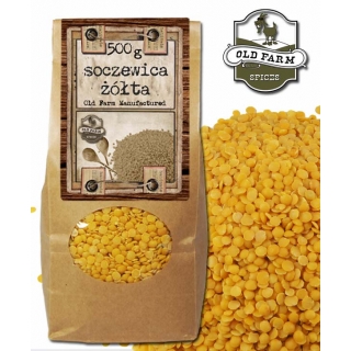 SOCZEWICA ŹÓŁTA 500 G CHANA DAL POLÓWKI SOCZEWICY